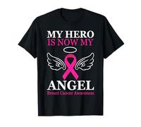 Ruban Rose de Sensibilisation au Cancer du Sein My Hero is Now My Angel T-Shirt