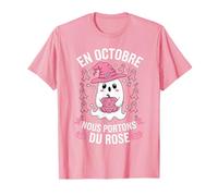 Ruban Rose Halloween Fantôme Mignon Octobre Rose T-Shirt