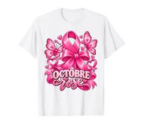 Ruban Rose Octobre 2026 Lutte au Cancer du Sein Soutien T-Shirt Graphique avec Valeur