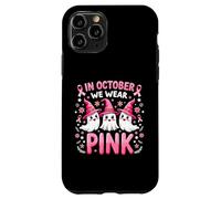 Ruban Rose pour Le Cancer du Sein, fantôme, Octobre, Saison d'halloween Coque pour iPhone 11 Pro