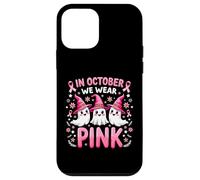 Ruban Rose pour Le Cancer du Sein, fantôme, Octobre, Saison d'halloween Coque pour iPhone 12 Mini