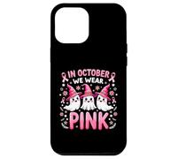 Ruban Rose pour Le Cancer du Sein, fantôme, Octobre, Saison d'halloween Coque pour iPhone 12 Pro Max