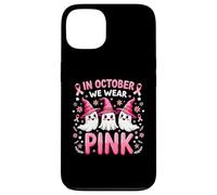 Ruban Rose pour Le Cancer du Sein, fantôme, Octobre, Saison d'halloween Coque pour iPhone 13