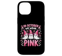 Ruban Rose pour Le Cancer du Sein, fantôme, Octobre, Saison d'halloween Coque pour iPhone 14