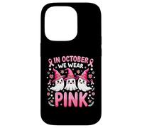 Ruban Rose pour Le Cancer du Sein, fantôme, Octobre, Saison d'halloween Coque pour iPhone 14 Pro