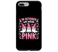 Ruban Rose pour Le Cancer du Sein, fantôme, Octobre, Saison d'halloween Coque pour iPhone 7 Plus/8 Plus