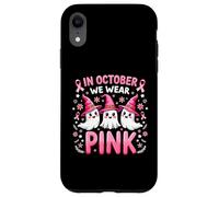 Ruban Rose pour Le Cancer du Sein, fantôme, Octobre, Saison d'halloween Coque pour iPhone XR