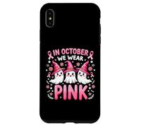 Ruban Rose pour Le Cancer du Sein, fantôme, Octobre, Saison d'halloween Coque pour iPhone XS Max