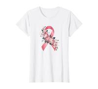 Ruban Rose Sensibilisation Florale - Support élégant Motif Fleur T-Shirt