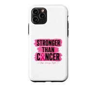 Ruban Rose Stronger Than Cancer Hope pour Le Cancer du Sein Coque pour iPhone 11 Pro