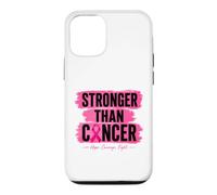 Ruban Rose Stronger Than Cancer Hope pour Le Cancer du Sein Coque pour iPhone 12/12 Pro