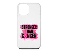 Ruban Rose Stronger Than Cancer Hope pour Le Cancer du Sein Coque pour iPhone 12 Mini