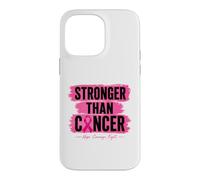 Ruban Rose Stronger Than Cancer Hope pour Le Cancer du Sein Coque pour iPhone 14 Pro Max