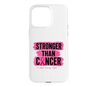Ruban Rose Stronger Than Cancer Hope pour Le Cancer du Sein Coque pour iPhone 15 Pro Max