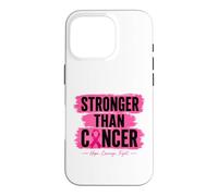 Ruban Rose Stronger Than Cancer Hope pour Le Cancer du Sein Coque pour iPhone 16 Pro