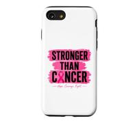 Ruban Rose Stronger Than Cancer Hope pour Le Cancer du Sein Coque pour iPhone SE (2020) / 7/8