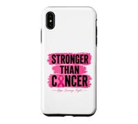 Ruban Rose Stronger Than Cancer Hope pour Le Cancer du Sein Coque pour iPhone XS Max