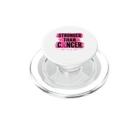 Ruban Rose Stronger Than Cancer Hope pour Le Cancer du Sein PopSockets PopGrip pour MagSafe