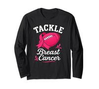 Ruban Rose Tackle Cancer Football Manche Longue