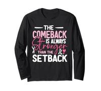 Ruban Rose « The Comeback is Always Stronger Than The Setback » Manche Longue