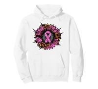 Ruban Rose Tournesol Motif léopard Sensibilisation au Cancer du Sein Sweat à Capuche