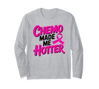 Ruban Rose Vif pour Sensibilisation au Cancer du Sein Chimio Made me Hotter Manche Longue