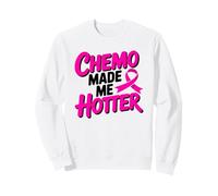 Ruban Rose Vif pour Sensibilisation au Cancer du Sein Chimio Made me Hotter Sweatshirt
