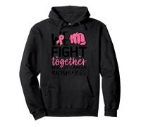 Ruban Rose « We Fight Together » pour Femmes Contre Le Cancer du Sein Sweat à Capuche