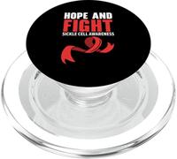 Ruban Rouge pour Sensibilisation au Cancer du Sang, leucémie, lymphome, myélome PopSockets PopGrip pour MagSafe