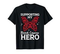 Ruban Rouge pour Sensibilisation au Cancer du Sang, leucémie, lymphome, myélome T-Shirt