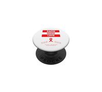 Ruban Rouge pour Sensibilisation aux Maladies du cœur PopSockets PopGrip Adhésif