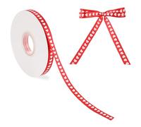 Ruban Rouge Ruban Cadeau Saint Valentin 10mm 44 Mètres Rubans Satin Coeur Blanc Rouge Pour Emballage Cadeaux Saint Valentin Mariage Décoration Bouquets Gâteau Artisanat nœuds à cheveux