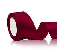 Ruban Rouge Satin 40mmx23m Bordeaux pour Noel, Gymnastique, Inauguration, Anniversaire - Décoration Voiture Mariage