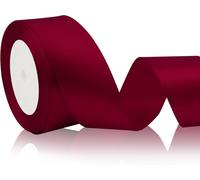 Ruban Rouge Satin 40mmx23m Bordeaux Pour Noel,Gymnastique,Inauguration,Anniversaire-Décoration Voiture Mariage