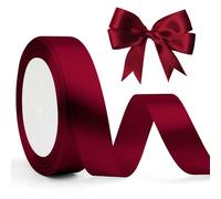 Ruban Rouge Satin Burgundy 20mmx23m Mariage Tissu Pour Décoration De Mariage Ruban De Noël Vierges En Fête Des Mères Décorations Satin Large Inauguration