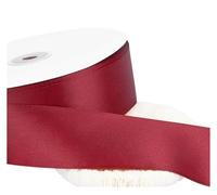 Ruban Rouleau de rubans rouge vin, 100 mètres/rouleau, for artisanat, nœud papillon, fleur de Rose, emballage fait à la main, ruban de décoration de noël et de mariage(4cm)