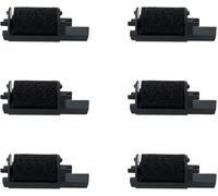 Ruban Rouleau d'encre Compatible pour Casio IR40,XE-A101,XE-A102,XE-A106,XE-A110 et XE-A120 Rouleau d'encre de Caisse Enregistreuse (Paquet de 6)-Noir