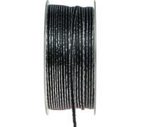 Ruban ruban cadeau ruban de décoration 3mm 100m noir argent toron idéal pour les fleurs de deuil et les idées cadeaux