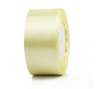 ruban. Ruban de satin double face en polyester, 4 cm de large, doré, continu, 25 mètres(Bud yellow)