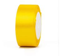 ruban. Ruban de satin double face rose cerise uni 4 cm 25 mètres for mariage(Bright yellow)