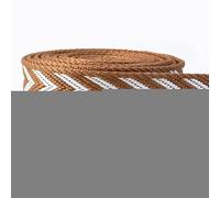 Ruban Ruban en polyester jacquard épais de 2/4 m, 2, mm, 38/50, for sangle, ceinture, sac, à dos, accessoires couture pour Décoration(RD197-KhakiWhite,38mm-2Meters)