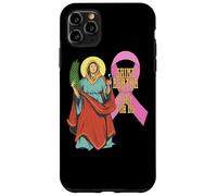 Ruban Saint Agatha Contre Le Cancer du Sein, Patron des infirmières catholiques Coque pour iPhone 11 Pro Max