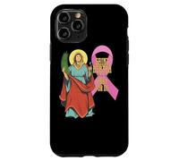 Ruban Saint Agatha Contre Le Cancer du Sein, Patron des infirmières catholiques Coque pour iPhone 11 Pro