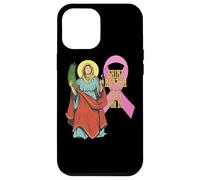 Ruban Saint Agatha Contre Le Cancer du Sein, Patron des infirmières catholiques Coque pour iPhone 12 Pro Max