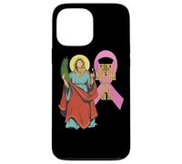 Ruban Saint Agatha Contre Le Cancer du Sein, Patron des infirmières catholiques Coque pour iPhone 13 Pro Max