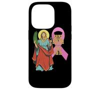 Ruban Saint Agatha Contre Le Cancer du Sein, Patron des infirmières catholiques Coque pour iPhone 14 Pro