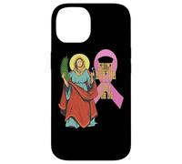 Ruban Saint Agatha Contre Le Cancer du Sein, Patron des infirmières catholiques Coque pour iPhone 14