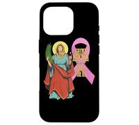 Ruban Saint Agatha Contre Le Cancer du Sein, Patron des infirmières catholiques Coque pour iPhone 16 Pro