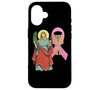 Ruban Saint Agatha Contre Le Cancer du Sein, Patron des infirmières catholiques Coque pour iPhone 16