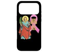 Ruban Saint Agatha Contre Le Cancer du Sein, Patron des infirmières catholiques Coque pour iPhone 17 Pro Max